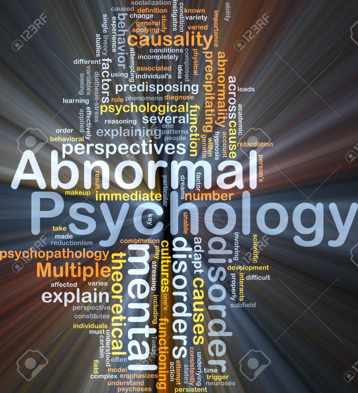Abnormal Psychology Background Concept Glowing Light Stock Photo