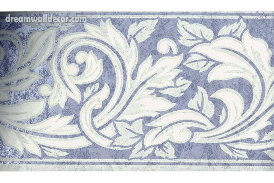 🔥 [45+] Blue Floral Wallpaper Border WallpaperSafari