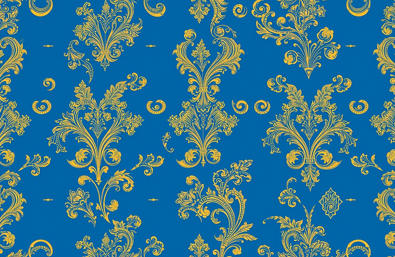 Royal Blue And Gold Wallpaper