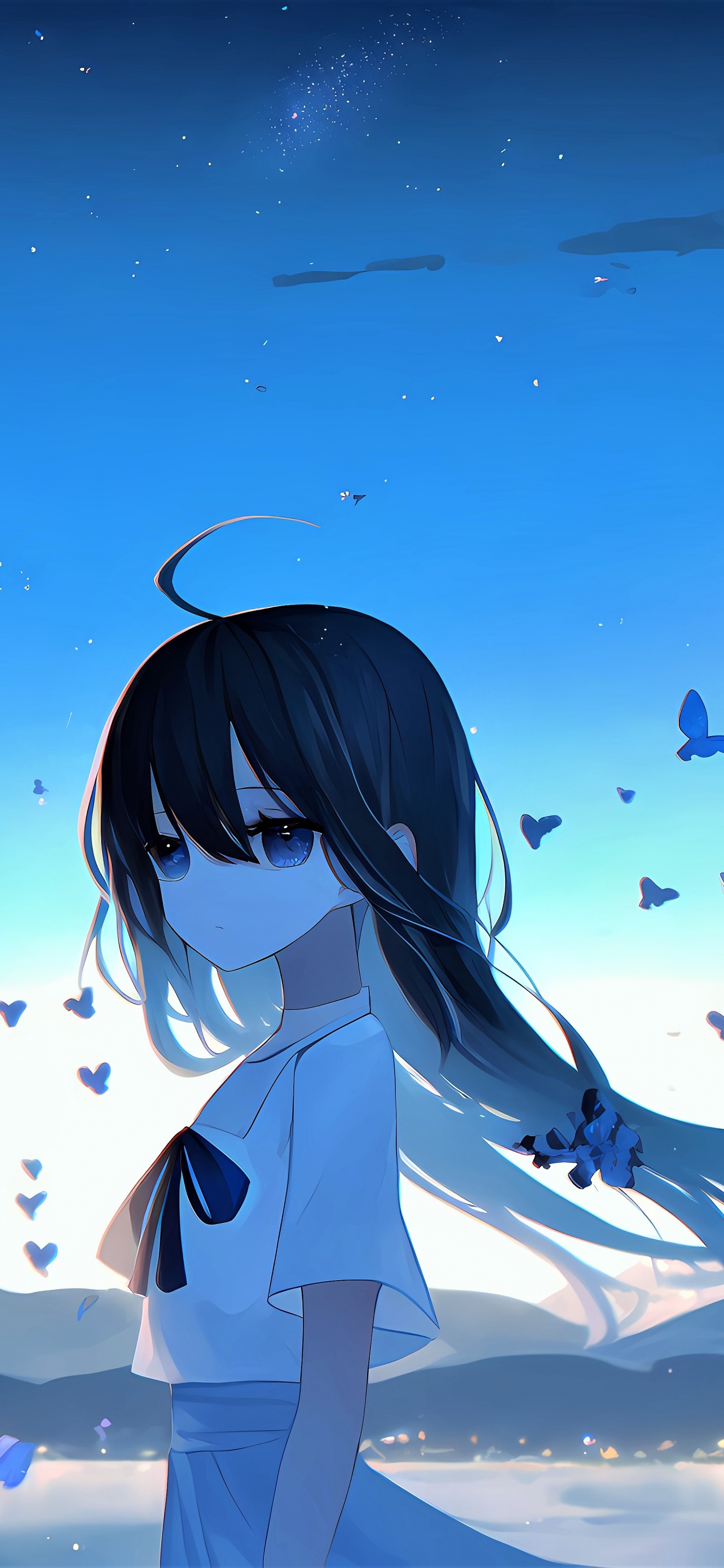 Sad Girl Wallpaper 4k Anime Mood Butterflies