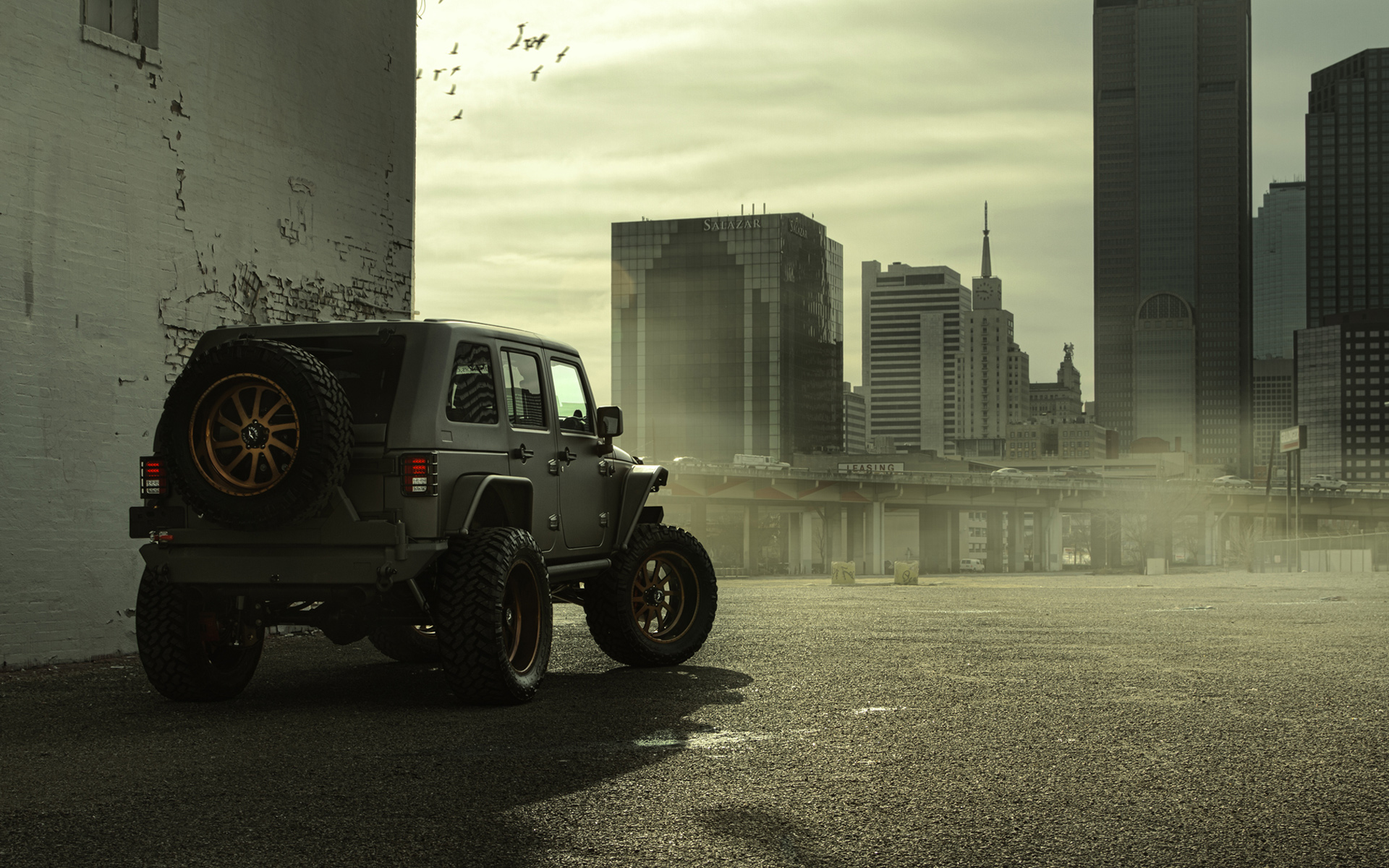 Jeep Wrangler Dark City HD Wallpaper