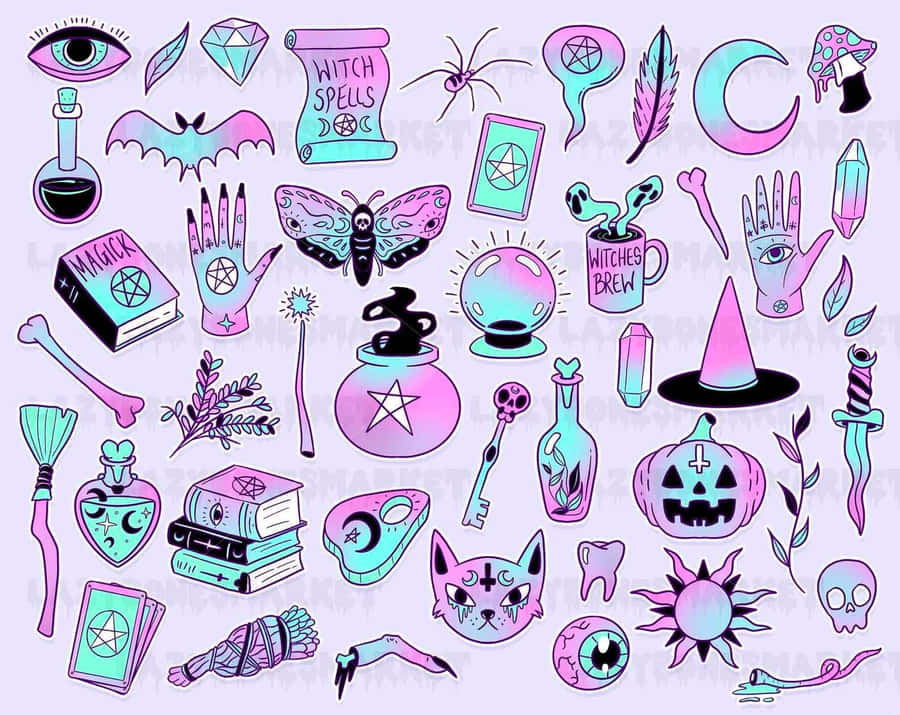 Pastel Goth Background Wallpaper