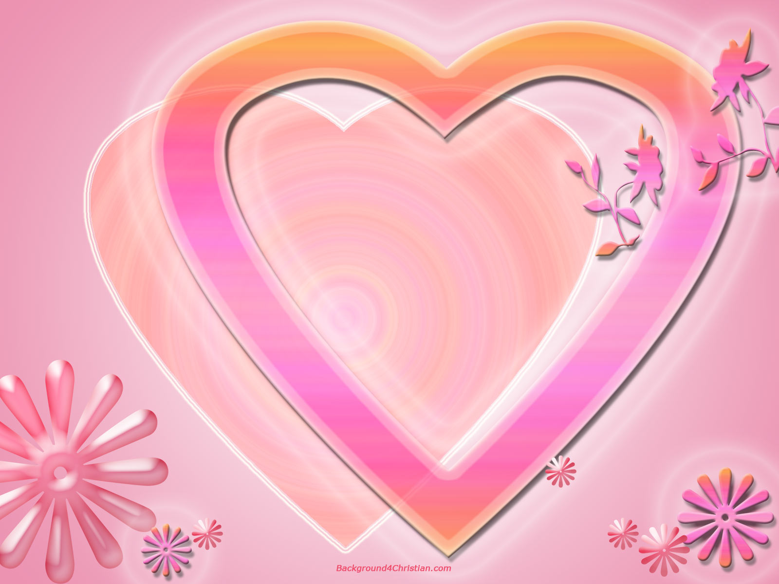 pink valentine heart wallpaper
