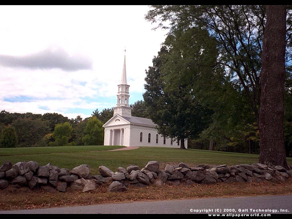 Visual Paradox 3d Wallpaper Country Church