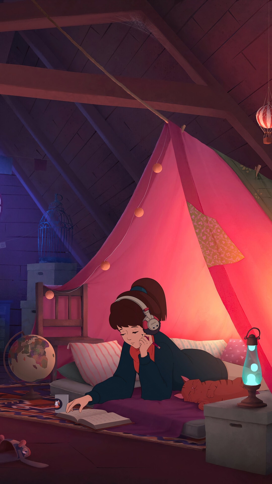 Lofi Girl Tent Camping Wallpaper 4k Pc Desktop 6320b