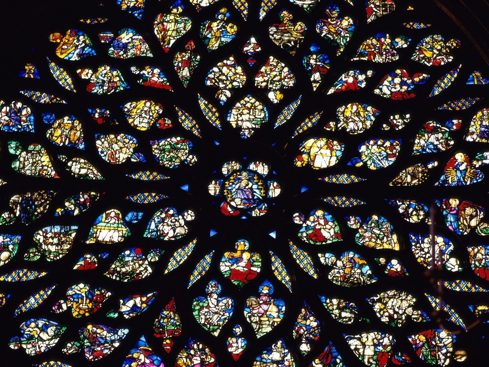 Paris France Stained Glass Rosary Wallpaper