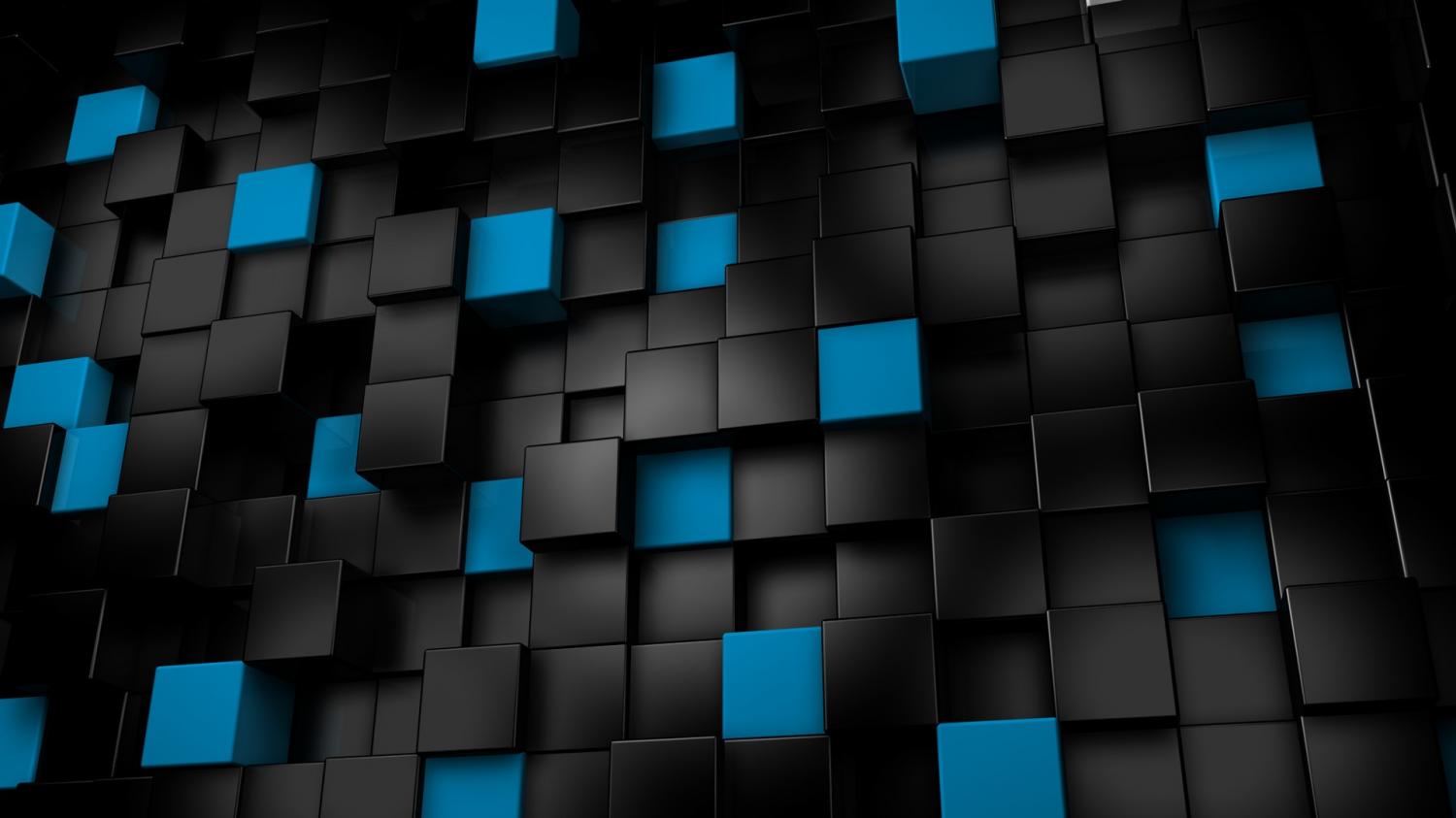 Blue 3d Cubes Wallpaper For Android Live