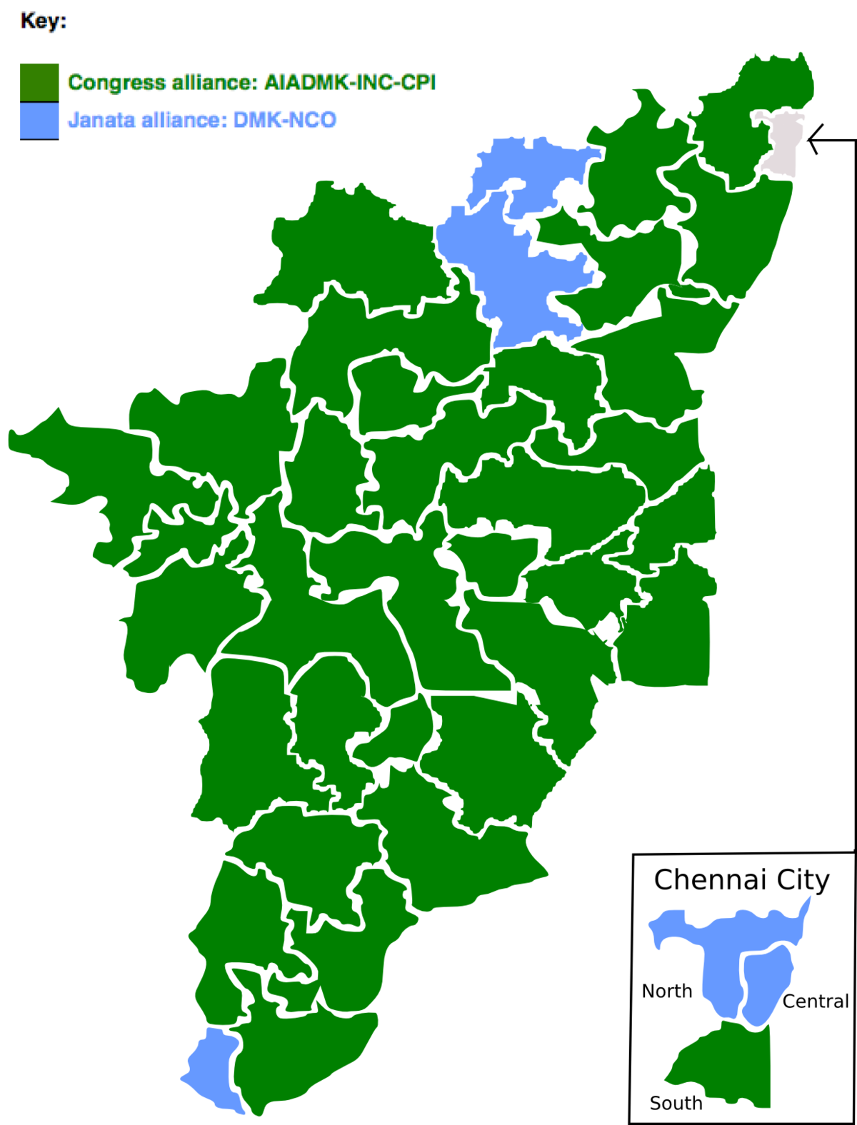 File Tamil Nadu Lok Sabha Election Map Png Wikimedia Mons