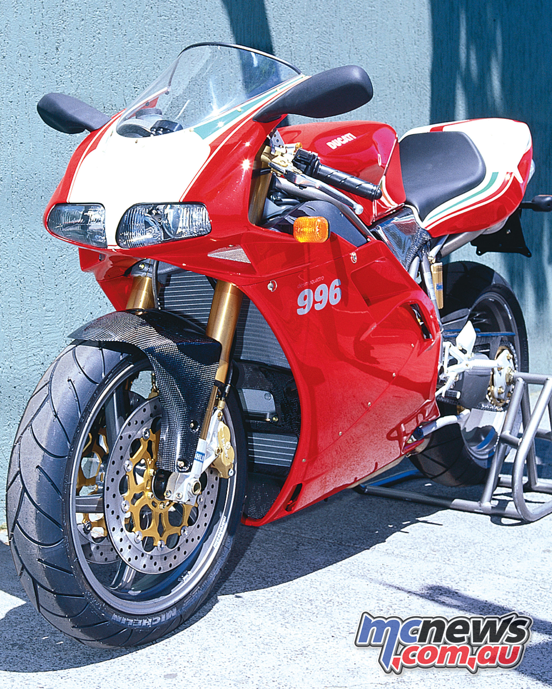 Ducati 996 Sportbike in Red and White