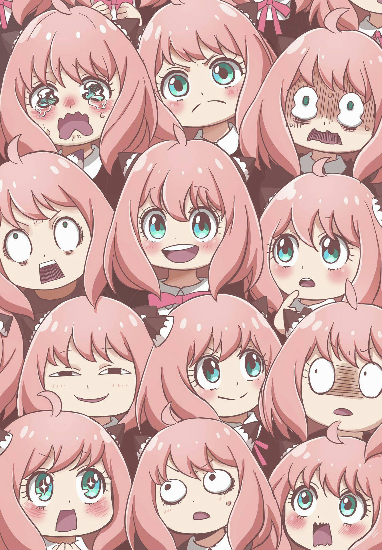 Spy X Family Anya S Different Emotions Wallpaper