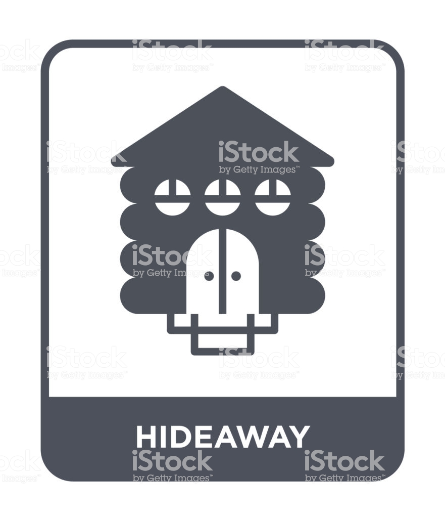 Hideaway Icon Vector On White Background Trendy Filled