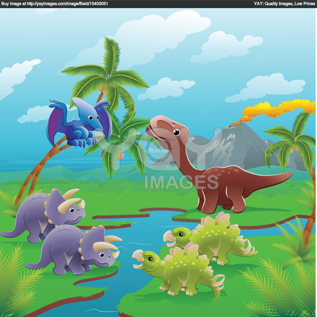 Cartoon Dinosaur Wallpaper