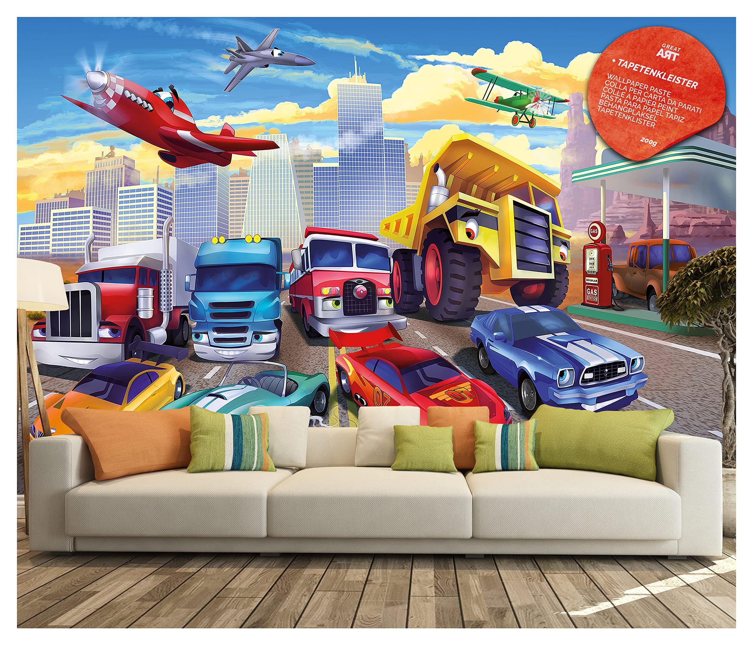 Amazon Great Art Photo Kids Wallpaper Comic Cars Decoration