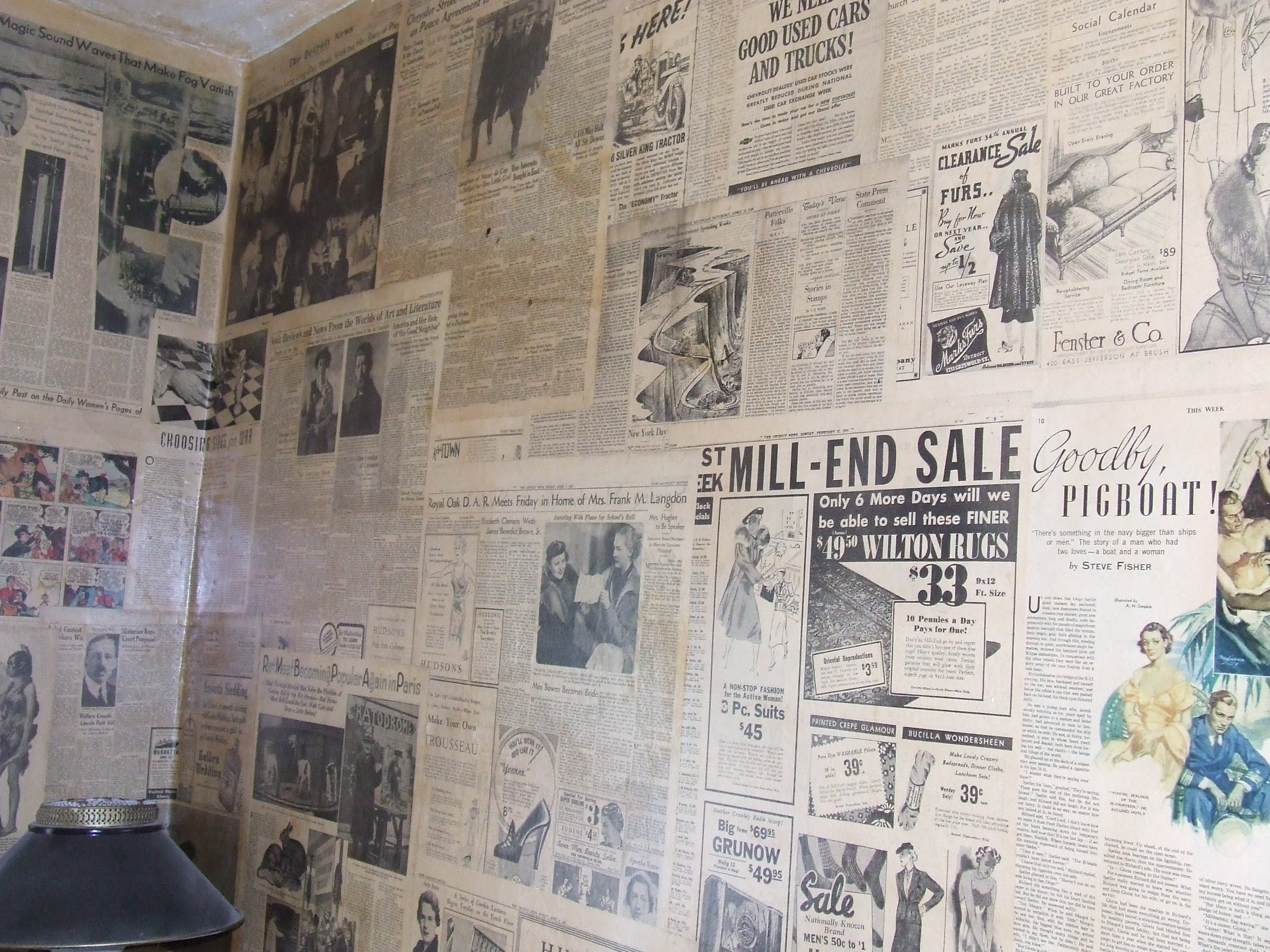 Vintage Newspaper Wallpaper In That Room