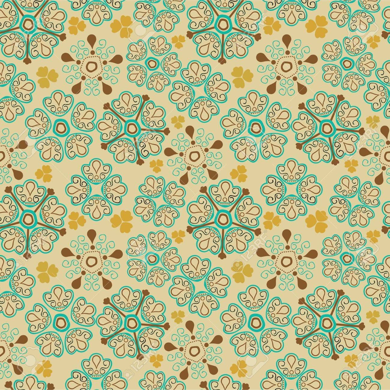Seamless Texture With Flowers Endless Floral Pattern