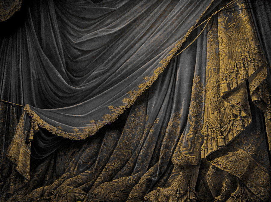 Backdrop Vintage Theater Stage Curtain Black By Eveyd