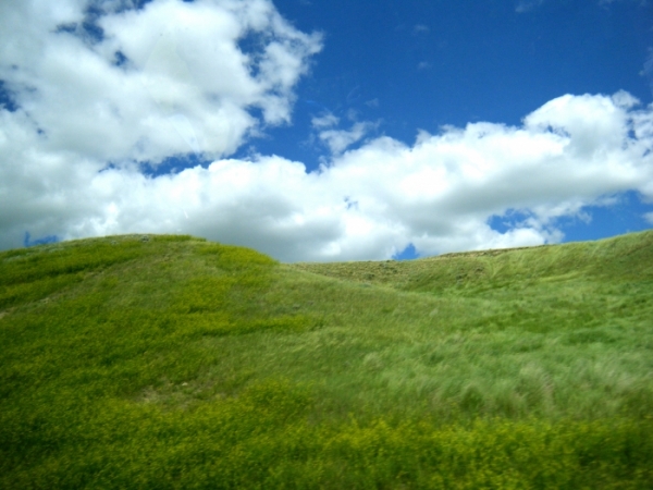 Windows Green Hills Background Blue Sky