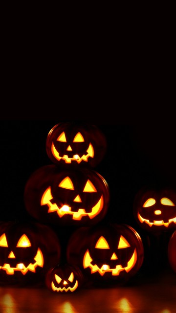 Scary Pumpkins Halloween Android Wallpaper