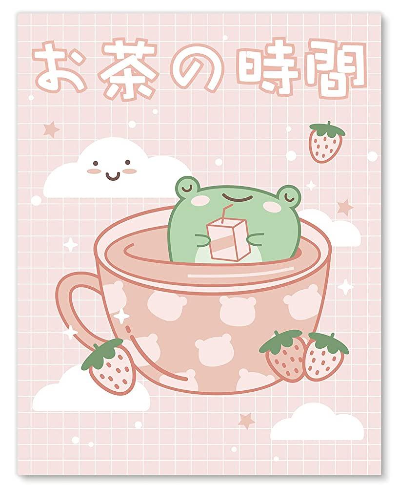 Amazon Frog Tea Cup Wall Art Print Time In Japanese