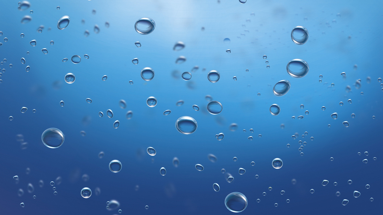 Bubbles Under Water Ocean Background Wallpaper