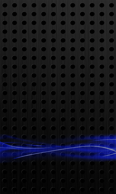 Cell Phone X Wallpaper Blue Swirl Metal Holes Black