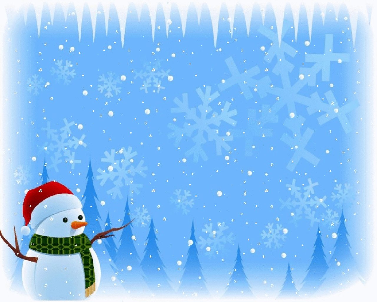Dressed Up Snowman Wallpaper HD