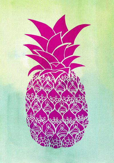 Pink Pineapple Art Print by Jacqueline Lpez