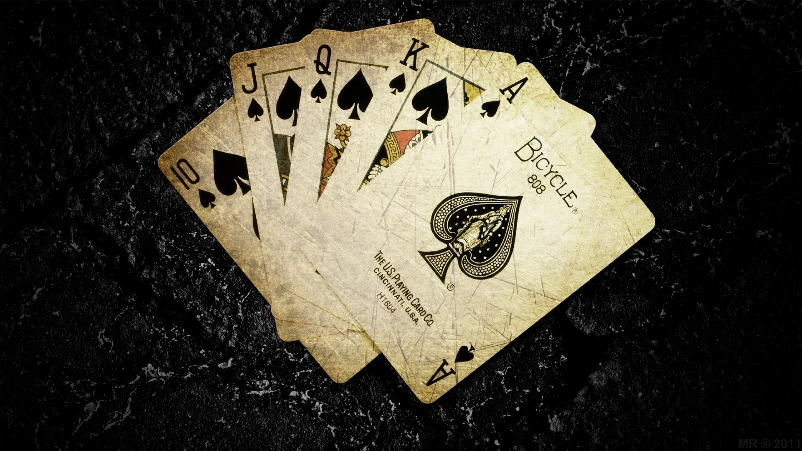 Playing Cards Ace Of Spades Card Game Dark Background Art Hd