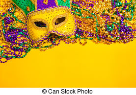 Mardi Gras Bead Gold Green Purple Fat Tuesday New Orleans