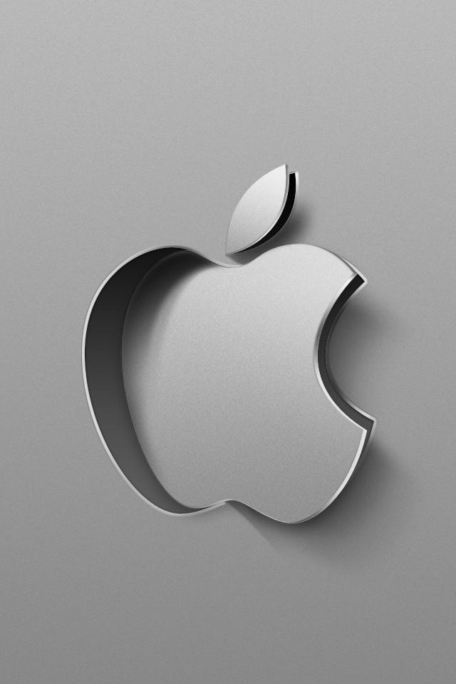 3d Apple Logo Simply Beautiful iPhone Wallpaper
