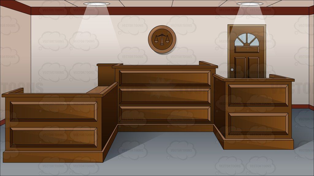 Inside An Empty Courtroom Acpaniment Atmosphere Attorney