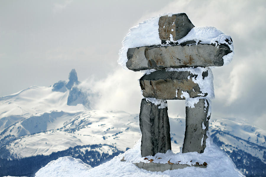 Whistler Summit Inukchuk With Blacktusk In The Background