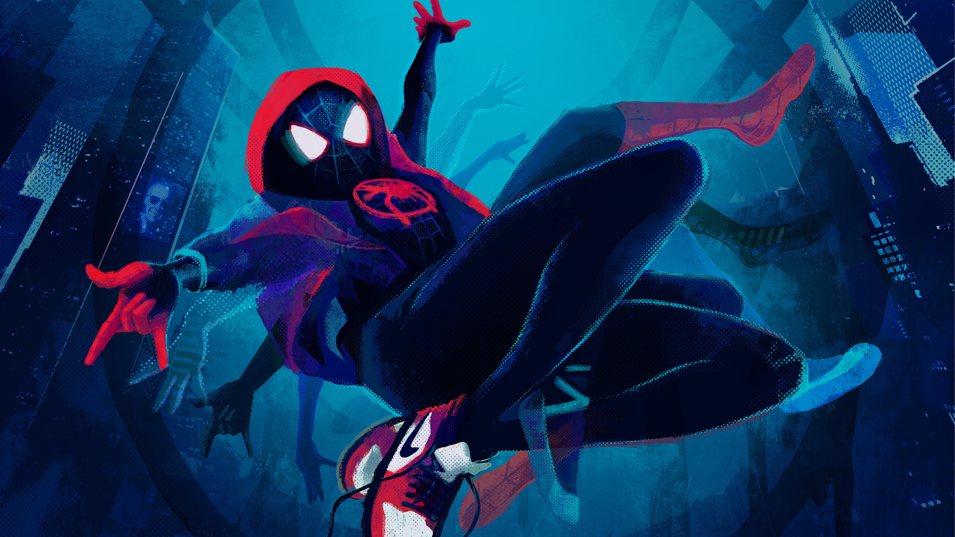 Spiderman Into The Spider Verse New Artwork Laptop Full HD Wallpaper