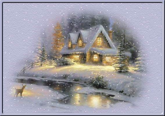 Animated Christmas And Winter Snow Landscape Animations