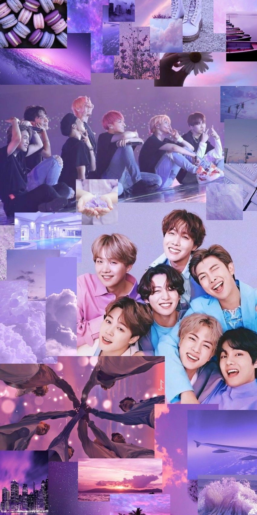 BTS OT7 collage wallpaper Iphone wallpaper bts Bts wallpaper