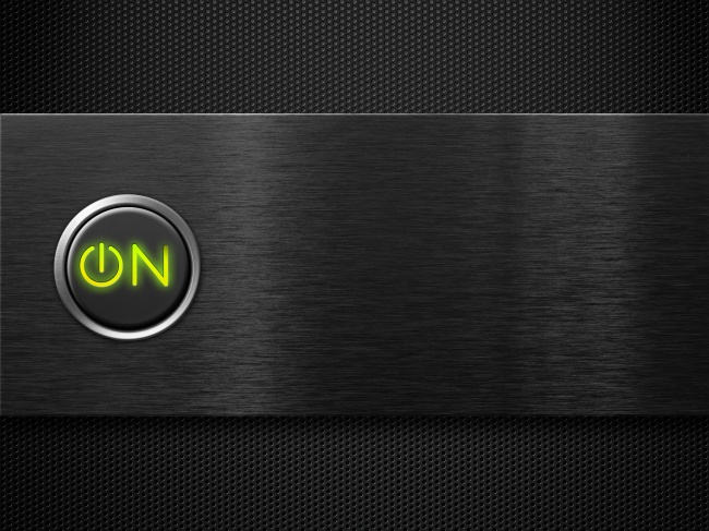 Black Steel Plate Power Switch Background Picture