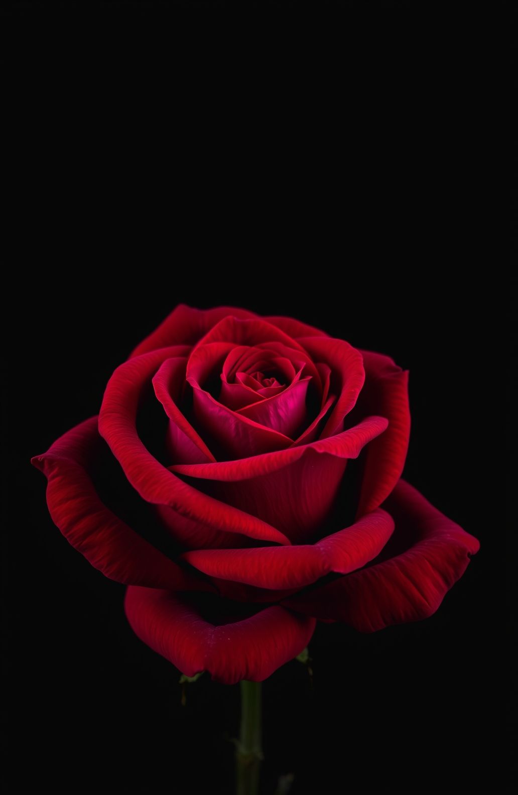 Red Rose Black Background