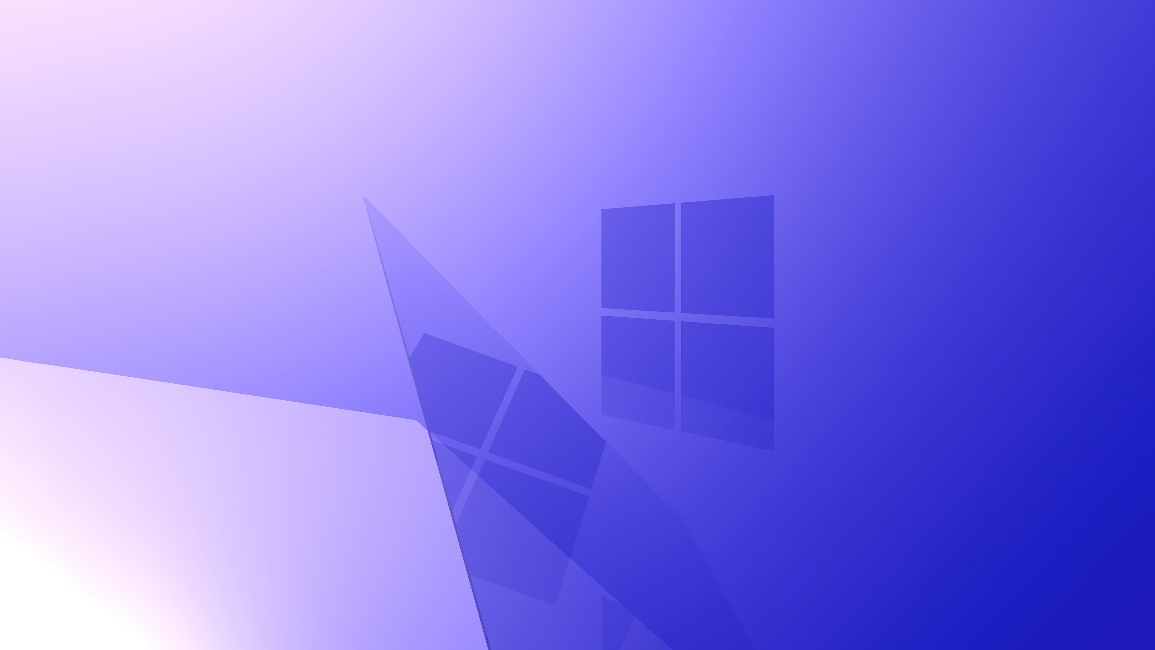 Abstract Windows 10 logo on a gradient blue background
