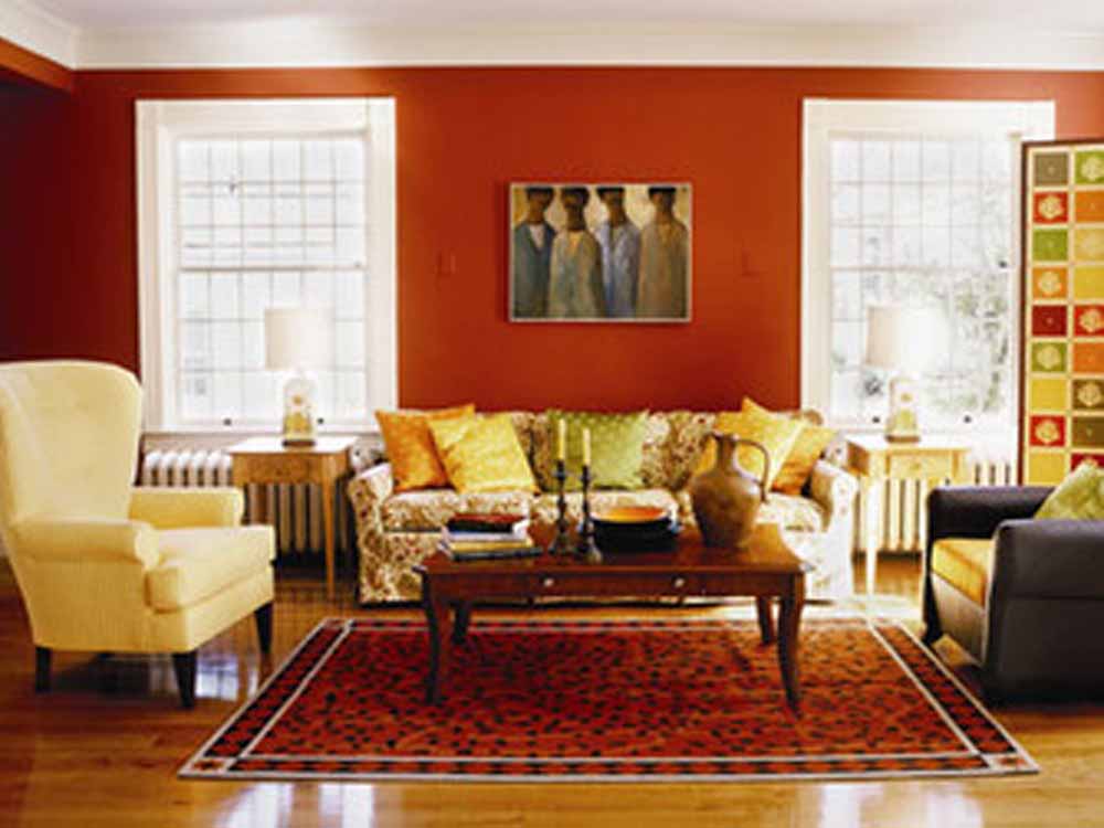 50 Wallpaper Decorating Ideas Living Room On Wallpapersafari - Yellow And Brown Living Room Decorating Ideas