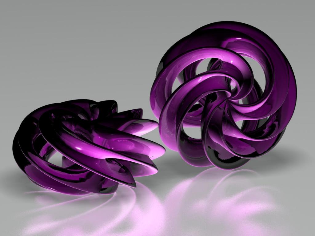 Purple 3d Ball Wallpaper Design