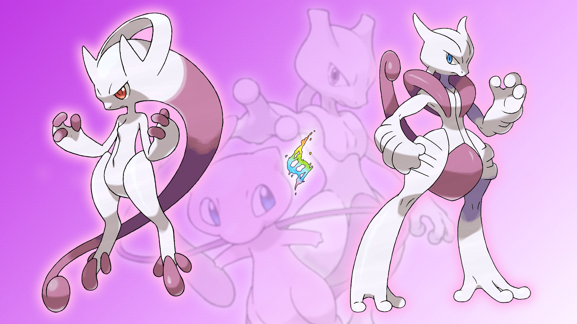 Mew Mewtwo And Mega S X Y Wallpaper By Glench