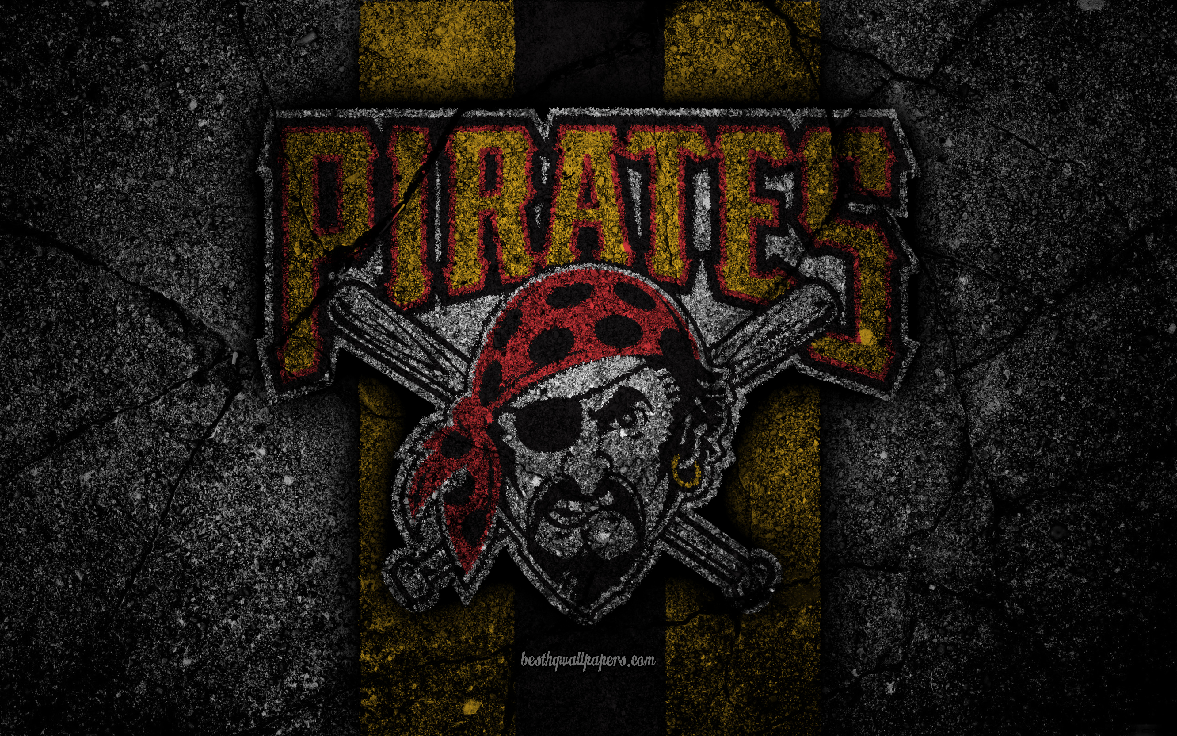 Download wallpapers 4k Pittsburgh Pirates logo MLB baseball