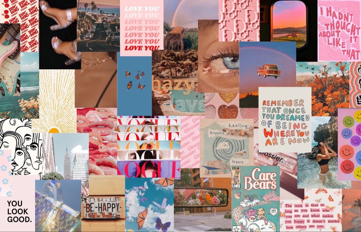 Wallpaper Aesthetic Laptop Papel Collages Computador