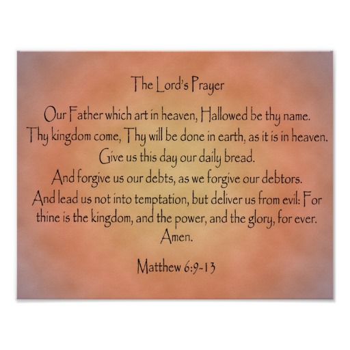 The Lord S Prayer Orange Vintage Background Posters Image Frompo