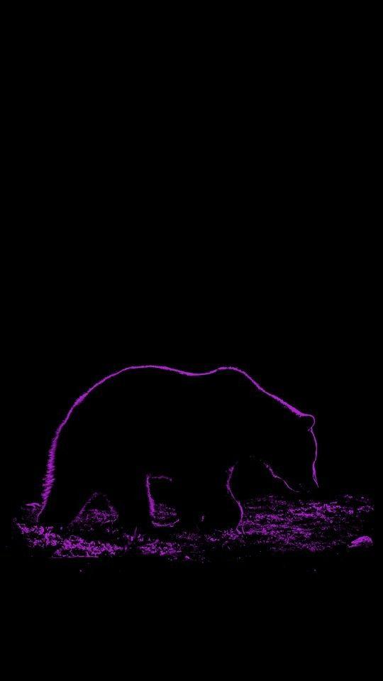 Purple Bear Animals Teddy Aesthetic