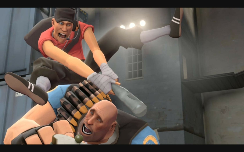 Tf2 Scout Heavy Team Fortress Wallpaper