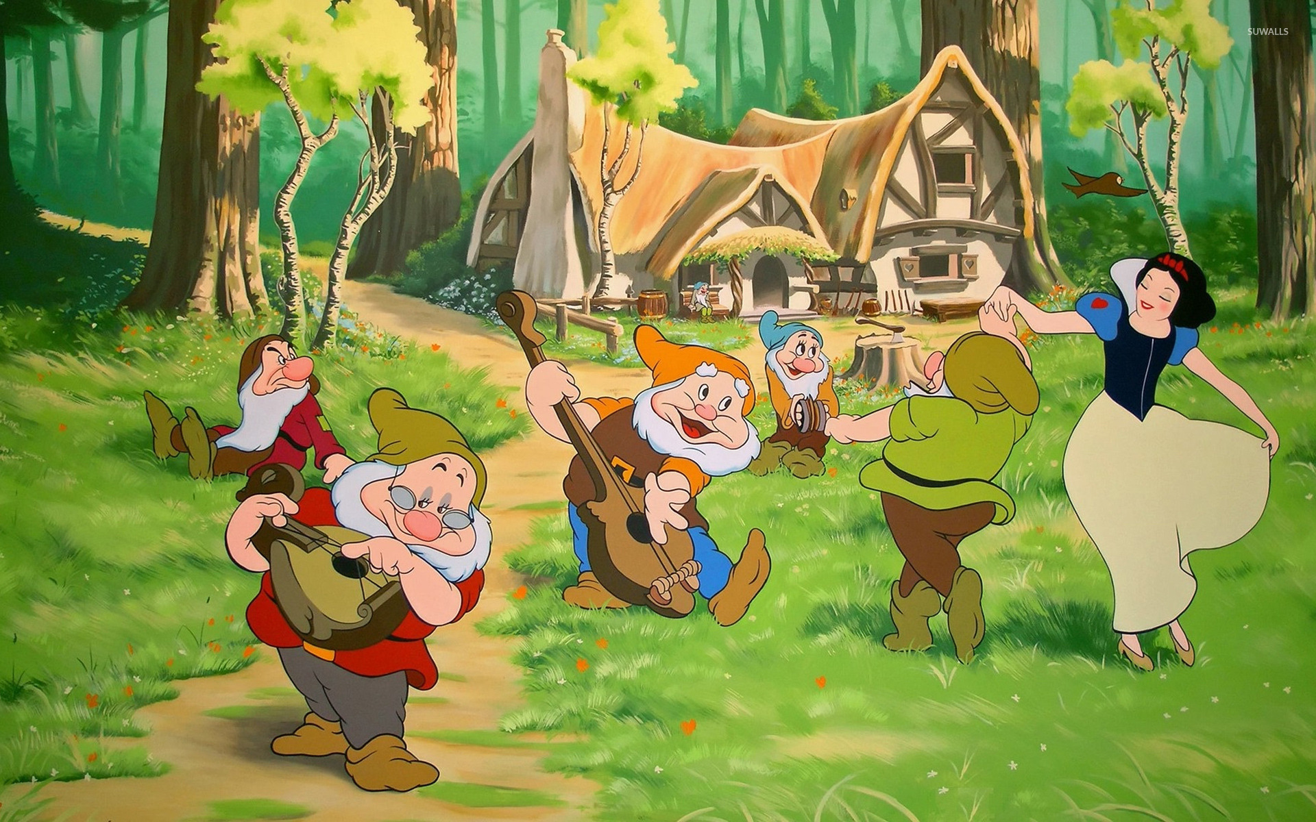 Snow White And The Seven Dwarfs Wallpaper Cartoon