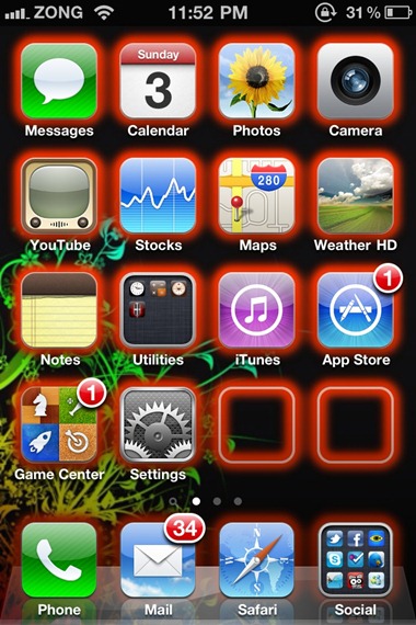 Make Your iPhone iPod touchs App Icons Glow with Glowing App Icons
