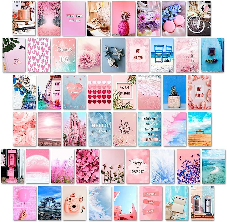 Amazon Koozto Wall Collage Kit 50pcs Inches Pink And
