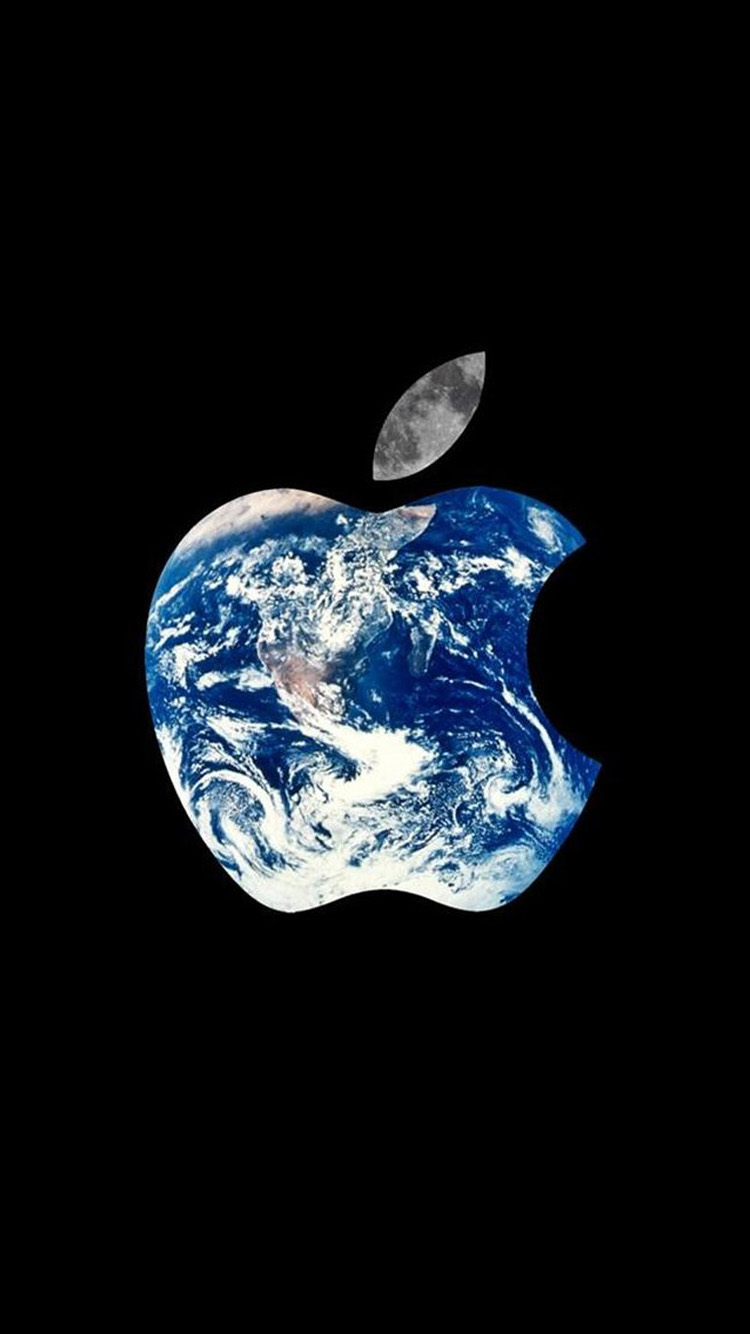 Earth Apple Logo iPhone Wallpaper HD